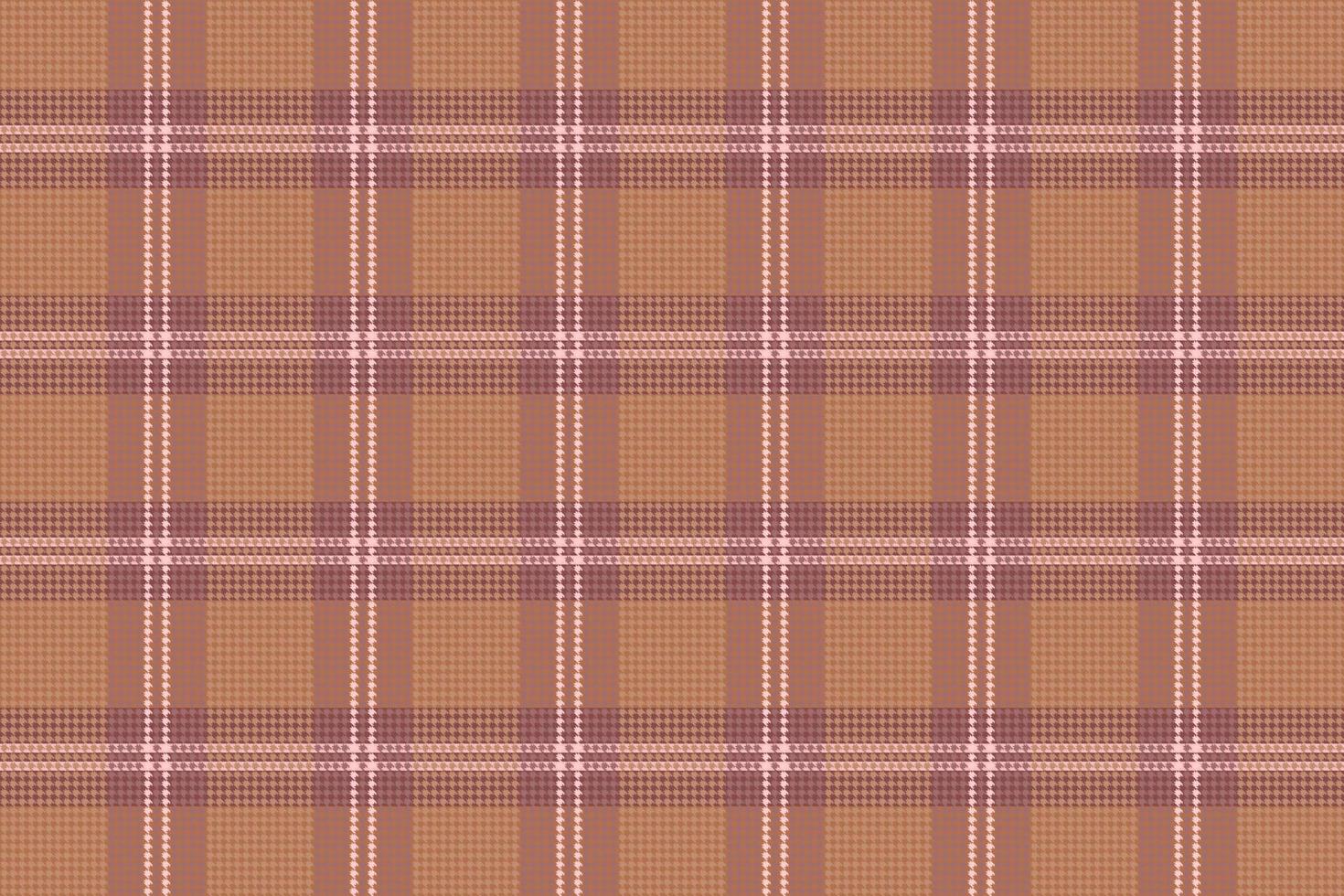 Tartan plaid pattern with texture and warm color. vector