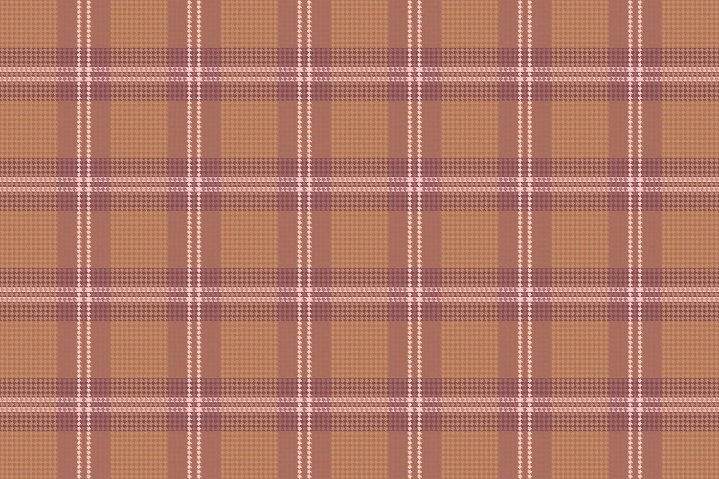 Tartan plaid pattern with texture and warm color. vector