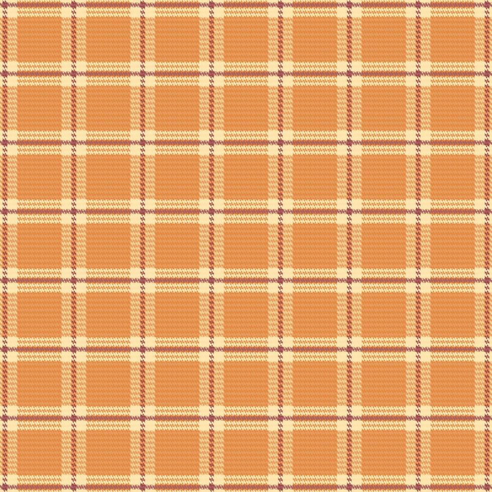 Tartan plaid pattern with texture and warm color. vector