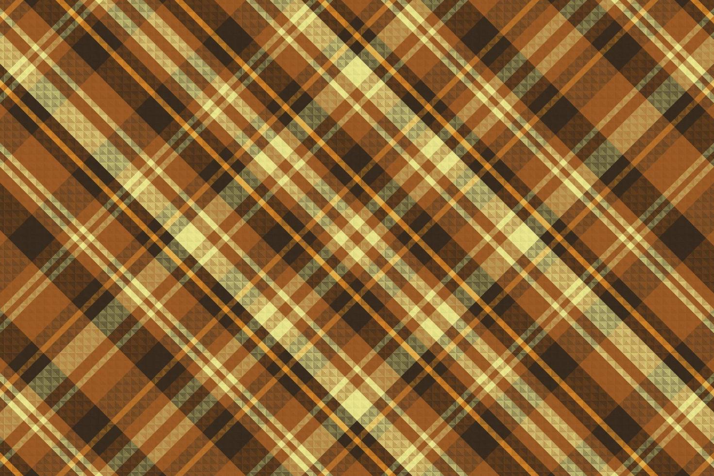 Tartan plaid pattern with texture and warm color. vector