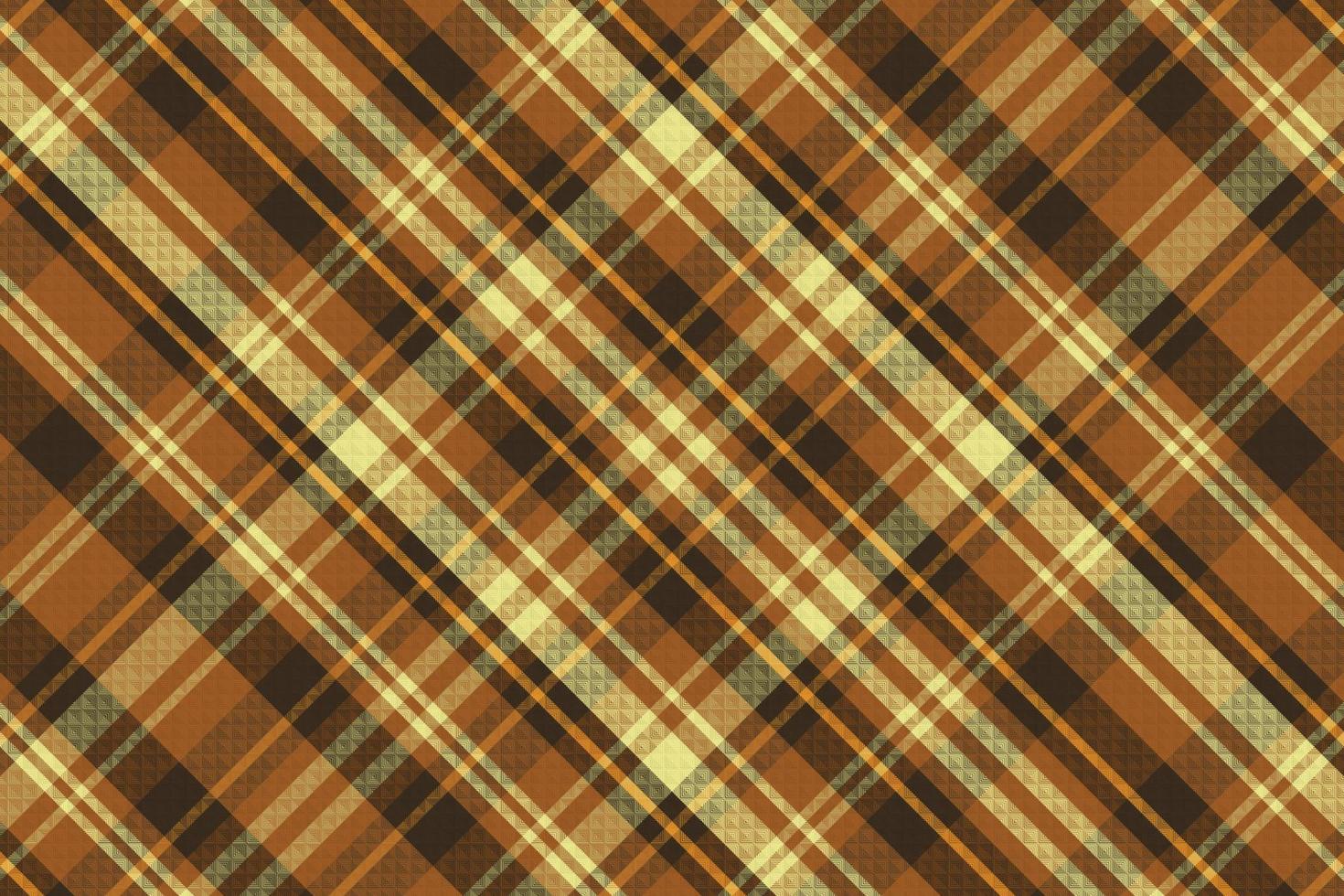 Tartan plaid pattern with texture and warm color. vector