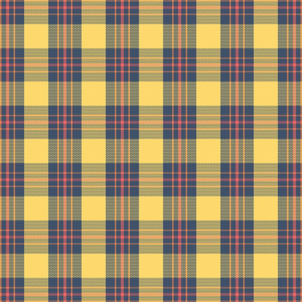 Tartan plaid pattern with texture and warm color. vector