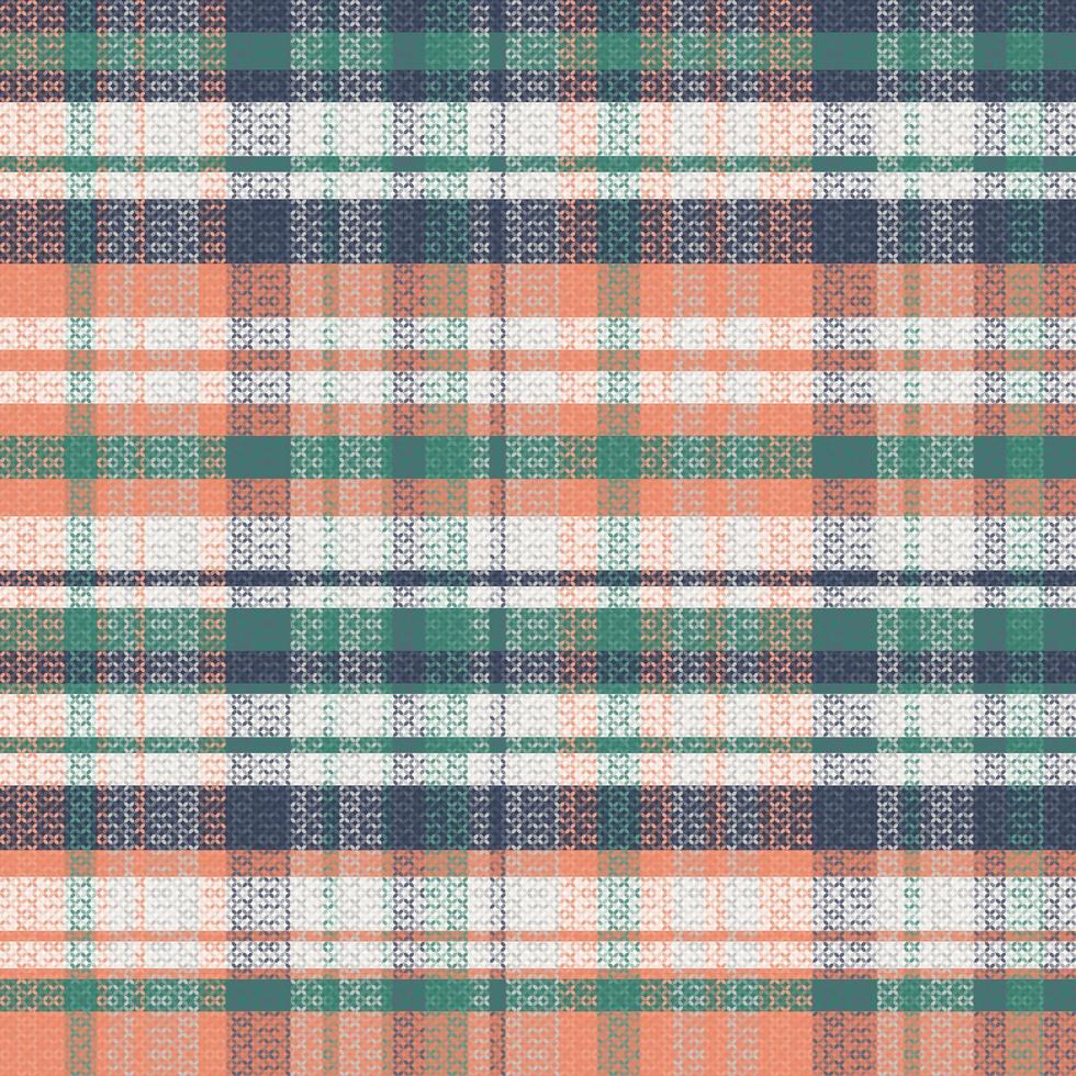 Tartan plaid pattern with texture and retro color. vector
