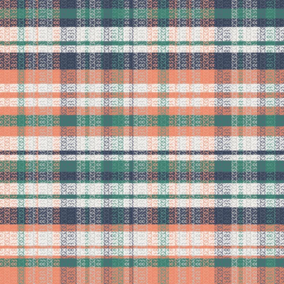 Tartan plaid pattern with texture and retro color. vector