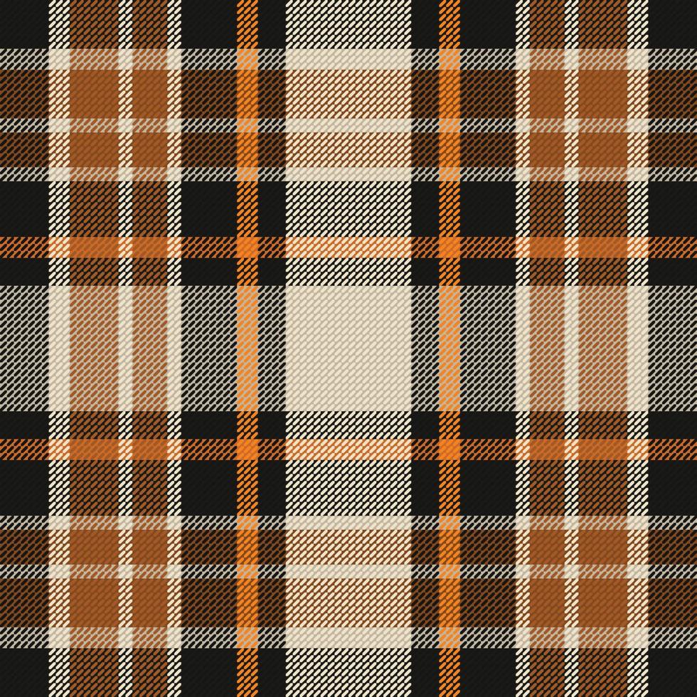 Tartan plaid pattern with texture and coffee color. vector