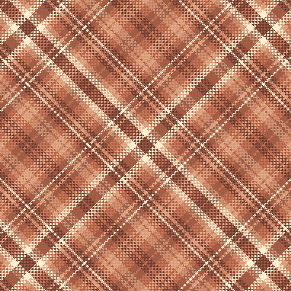 Tartan plaid pattern with texture and coffee color. vector