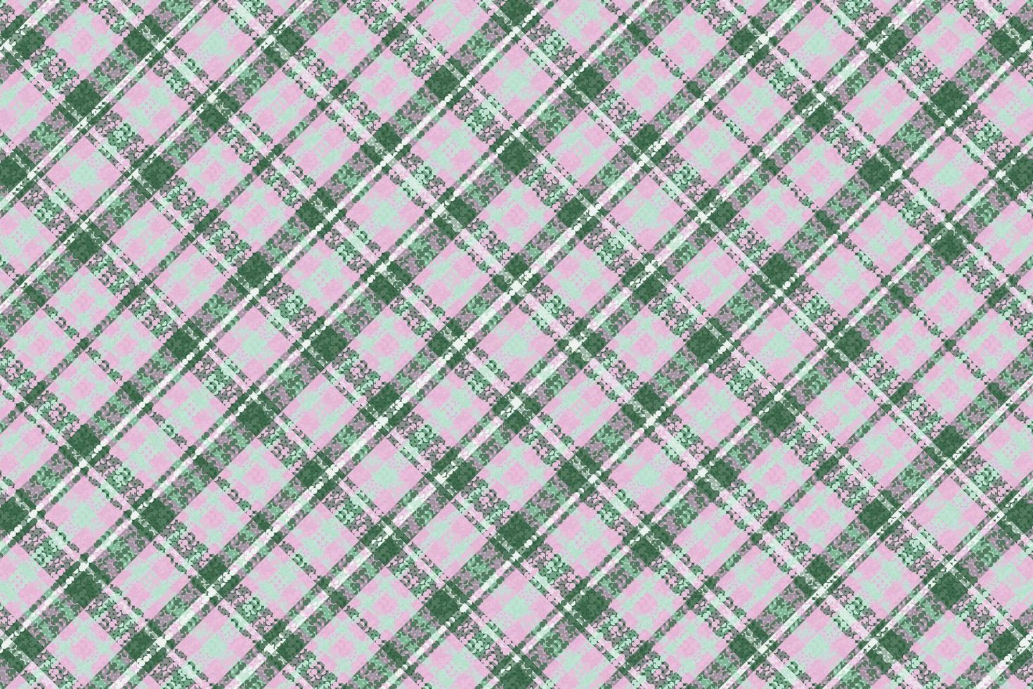 Tartan plaid pattern with texture and retro color. vector