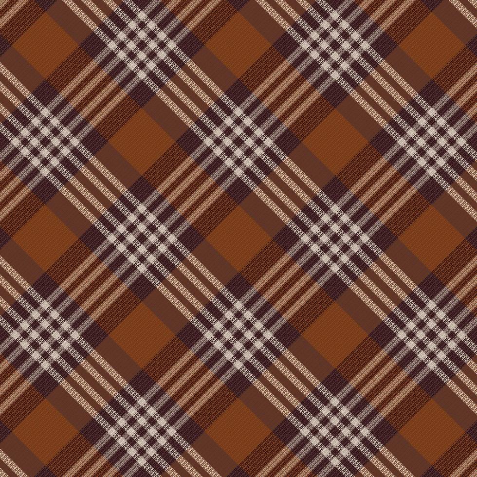 Tartan plaid pattern with texture and coffee color. vector