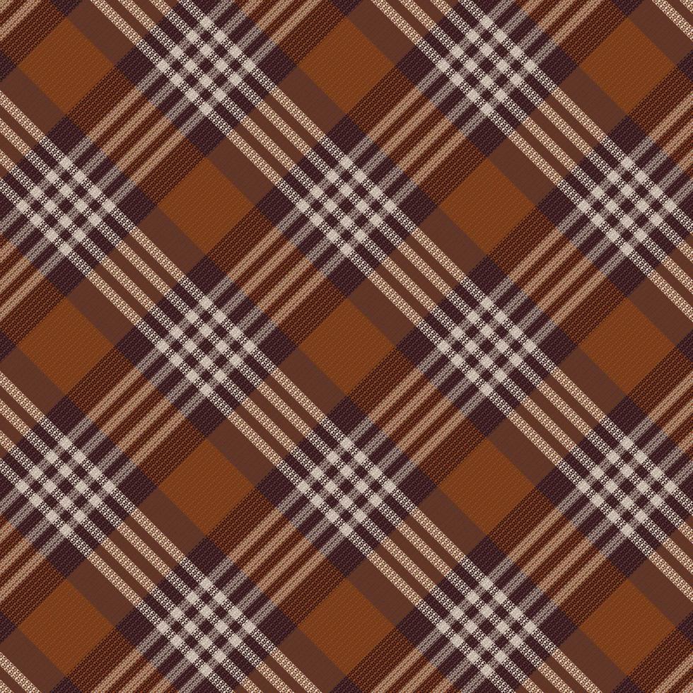 Tartan plaid pattern with texture and coffee color. vector