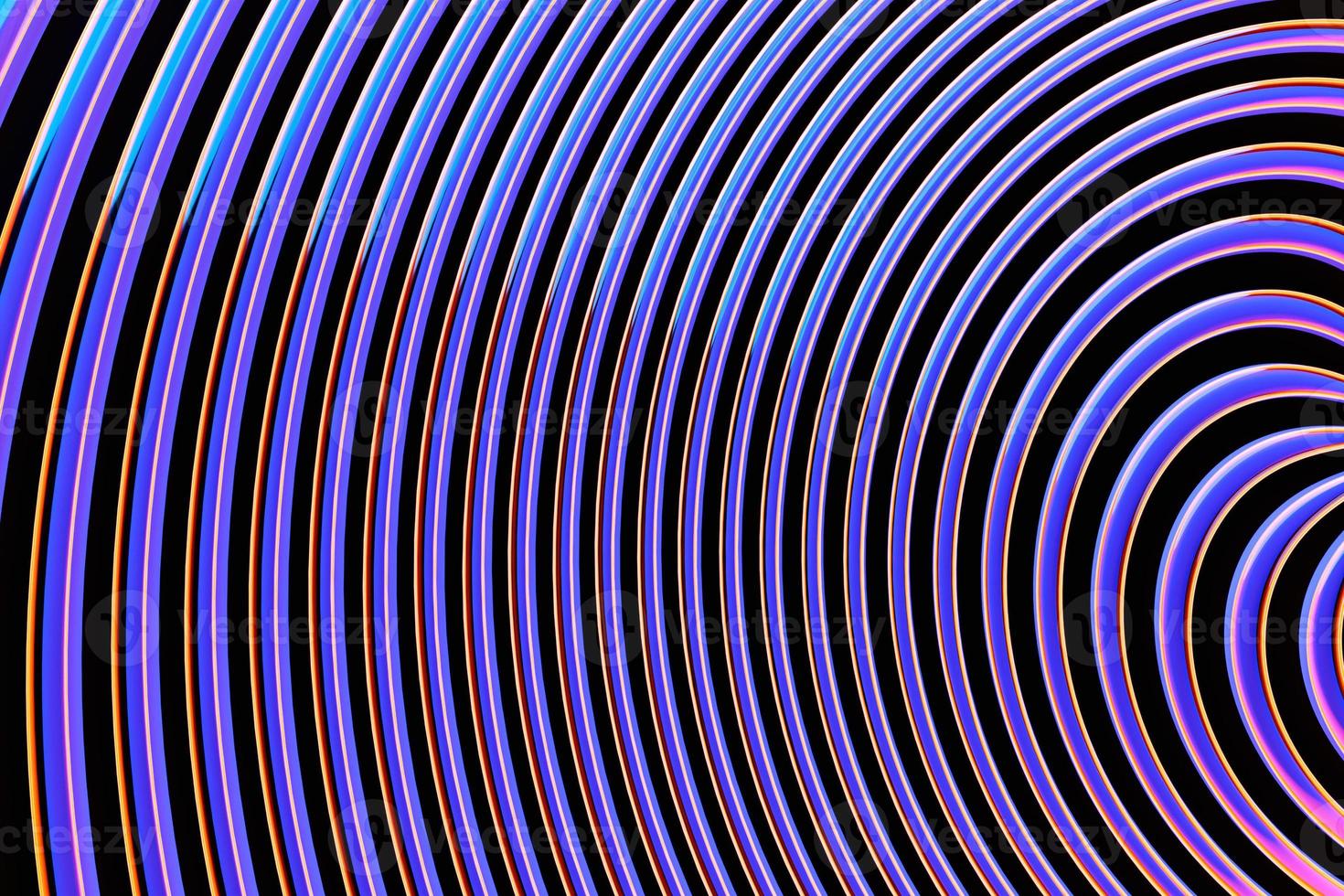 3D rendering abstract purple  round fractal, portal. Colorful round spiral. photo