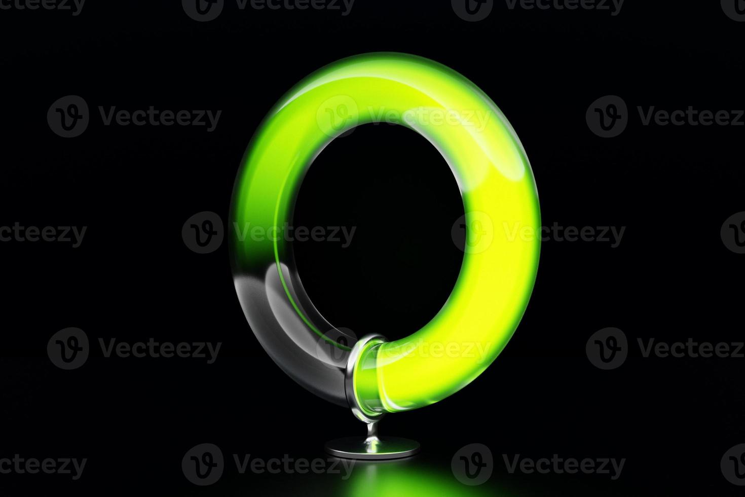 3d illustration of speed measuring speed icon. Colorful speedometer icon, speedometer pointer points to green normal color photo