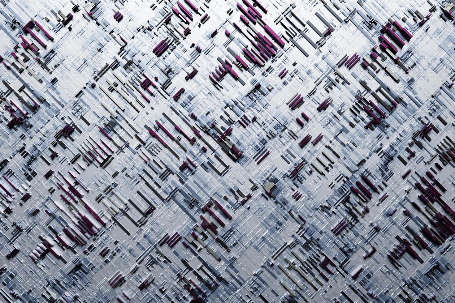 3d illustration of a pattern in the form of a metal, technological plating of a spaceship or a robot. photo