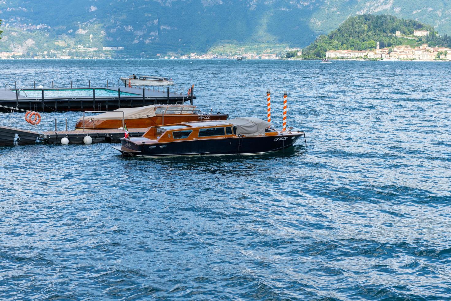 Riva boats on lake Como photo