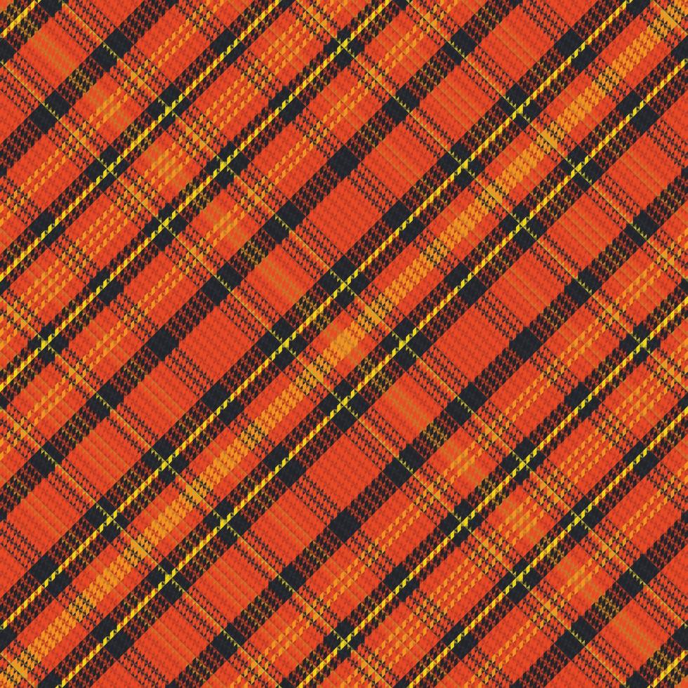 Tartan plaid pattern with texture and warm color. vector