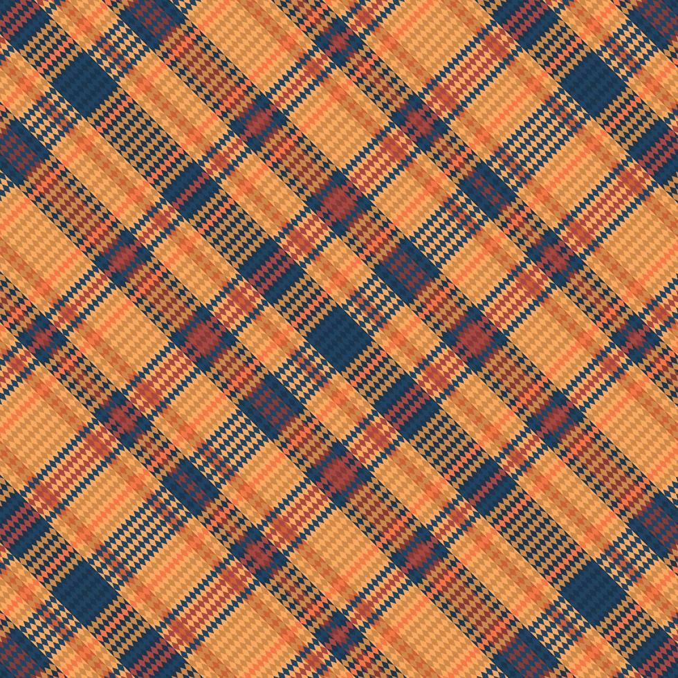 Tartan plaid pattern with texture and warm color. vector
