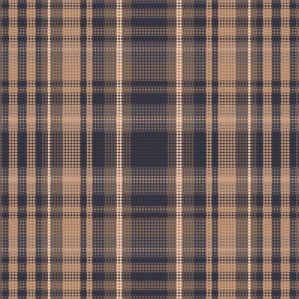 Tartan plaid pattern with texture and coffee color. Vector illustration.