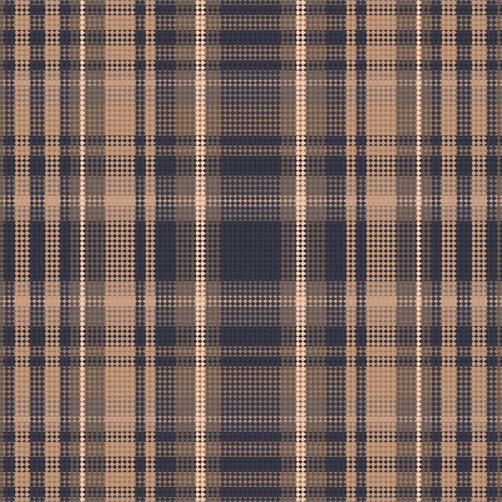 Tartan plaid pattern with texture and coffee color. Vector illustration.