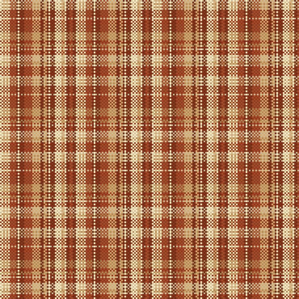 Tartan plaid pattern with texture and coffee color. Vector illustration.