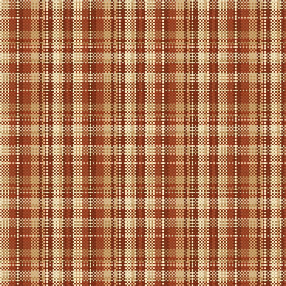 Tartan plaid pattern with texture and coffee color. Vector illustration.