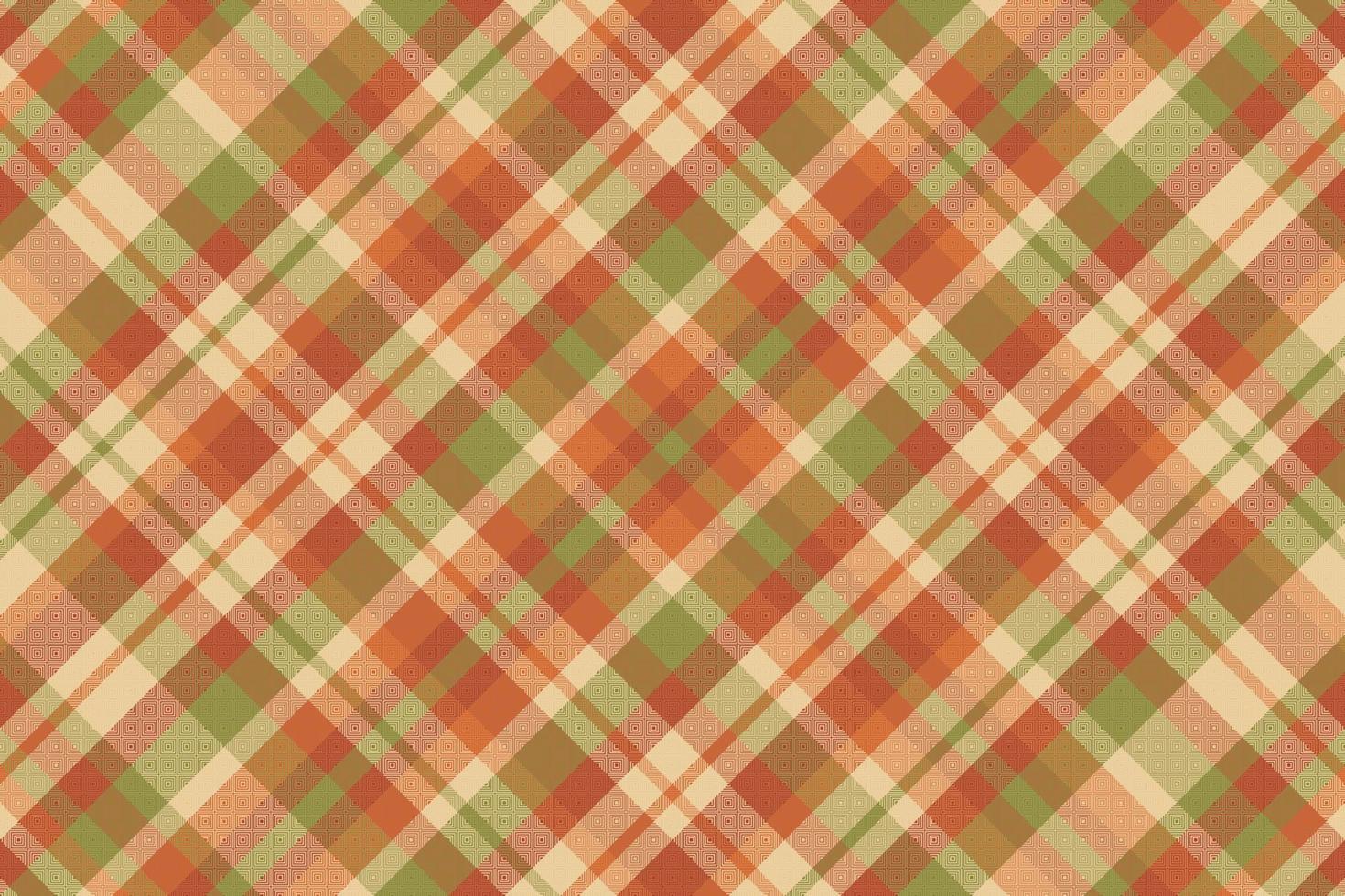 Tartan plaid pattern with texture and coffee color. vector