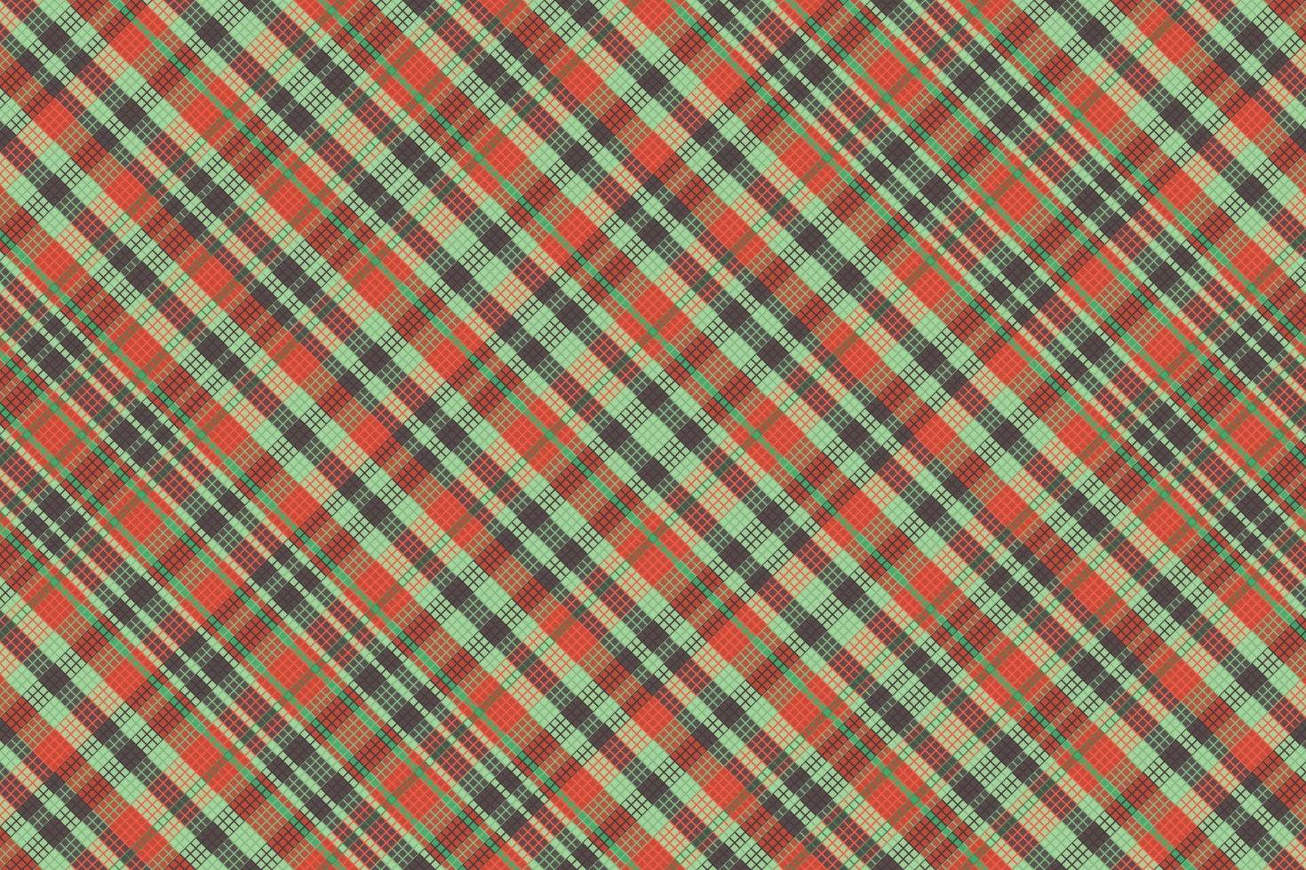 Tartan plaid pattern with texture and retro color. vector