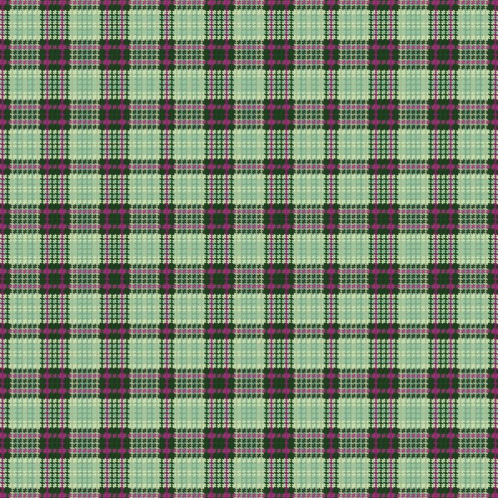 Tartan plaid pattern with texture and retro color. vector