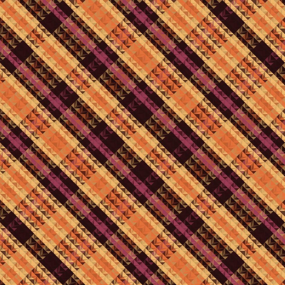Tartan plaid pattern with texture and coffee color. vector