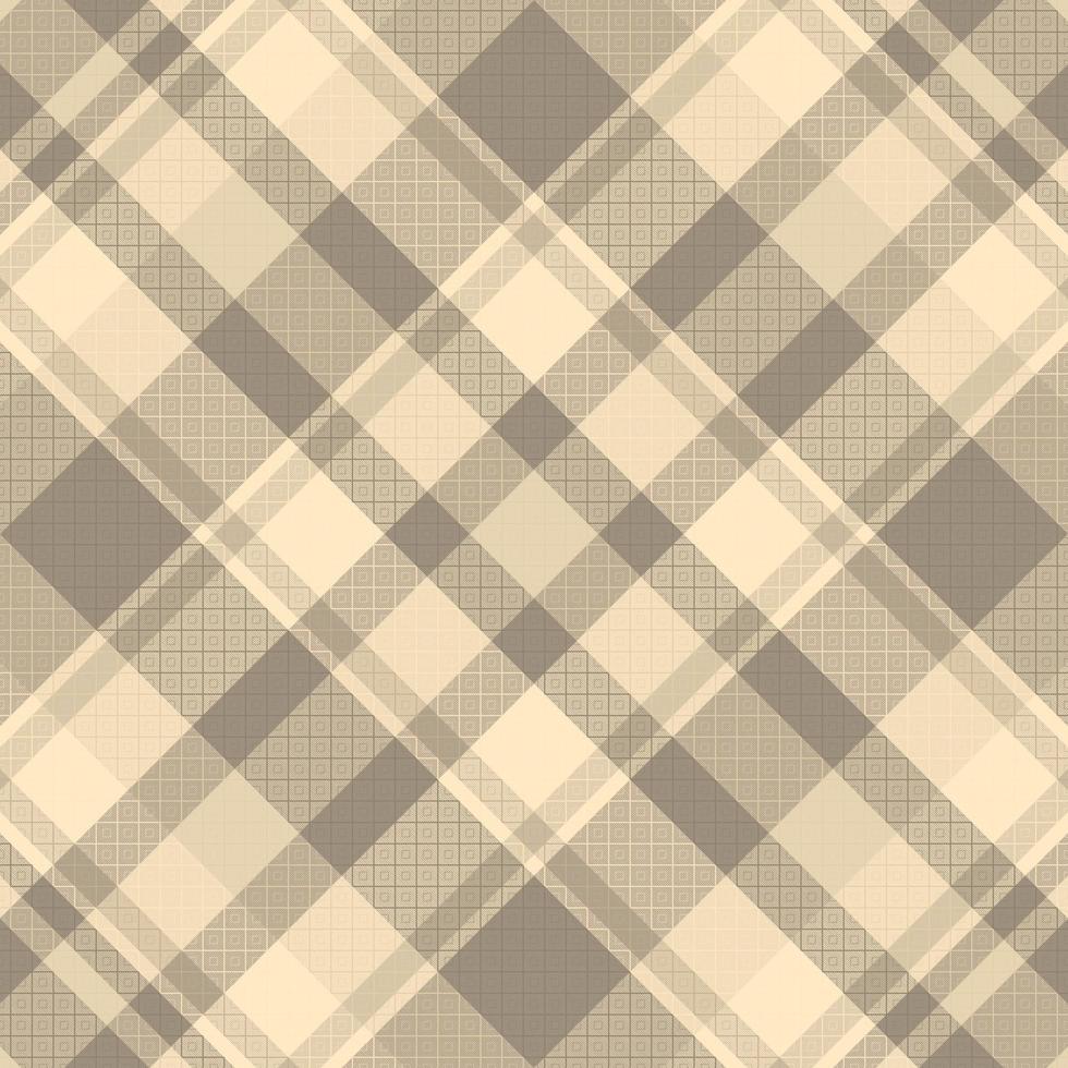 Tartan plaid pattern with texture and coffee color. vector