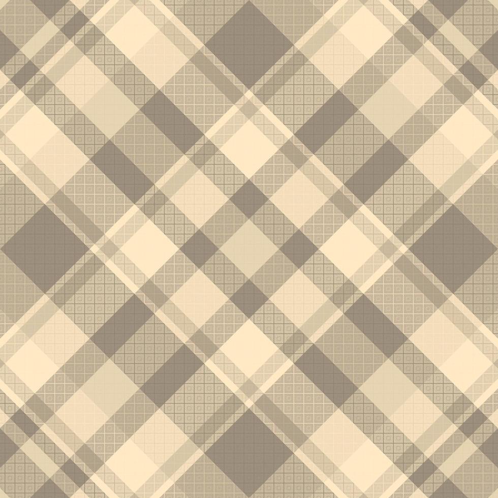 Tartan plaid pattern with texture and coffee color. vector