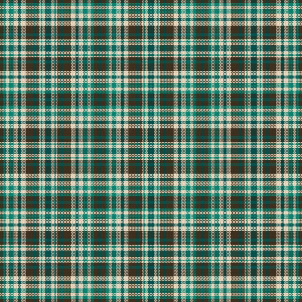 Tartan plaid pattern with texture and retro color. vector