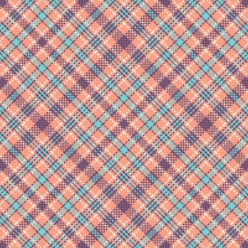 Tartan plaid pattern with texture and retro color. vector