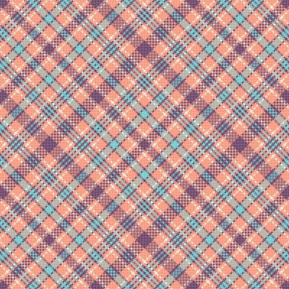 Tartan plaid pattern with texture and retro color. vector