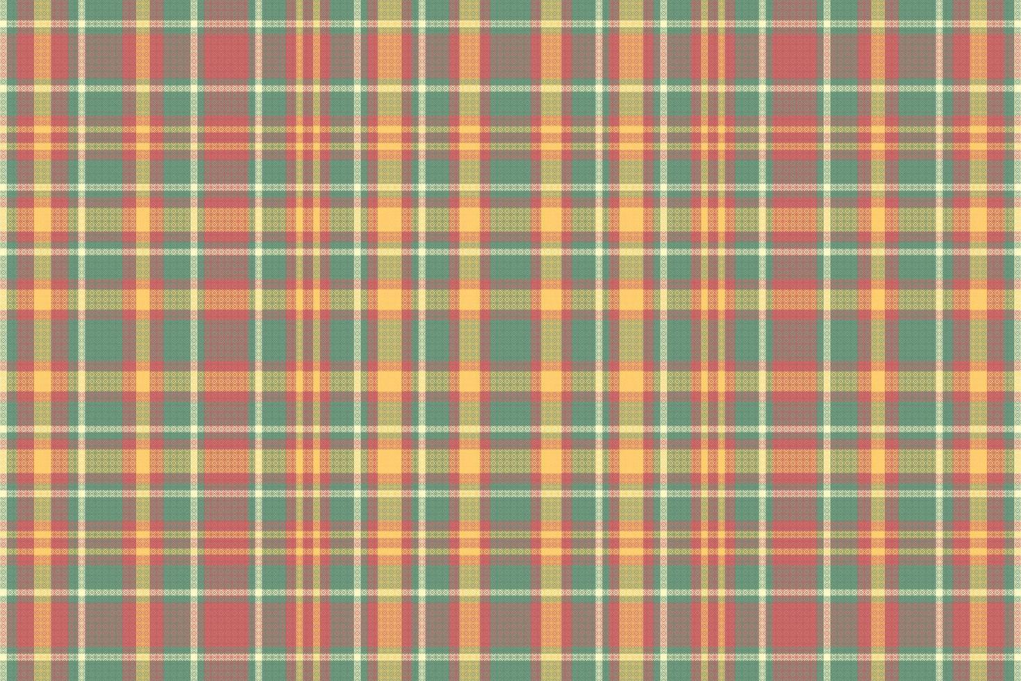 Tartan plaid pattern with texture and retro color. vector