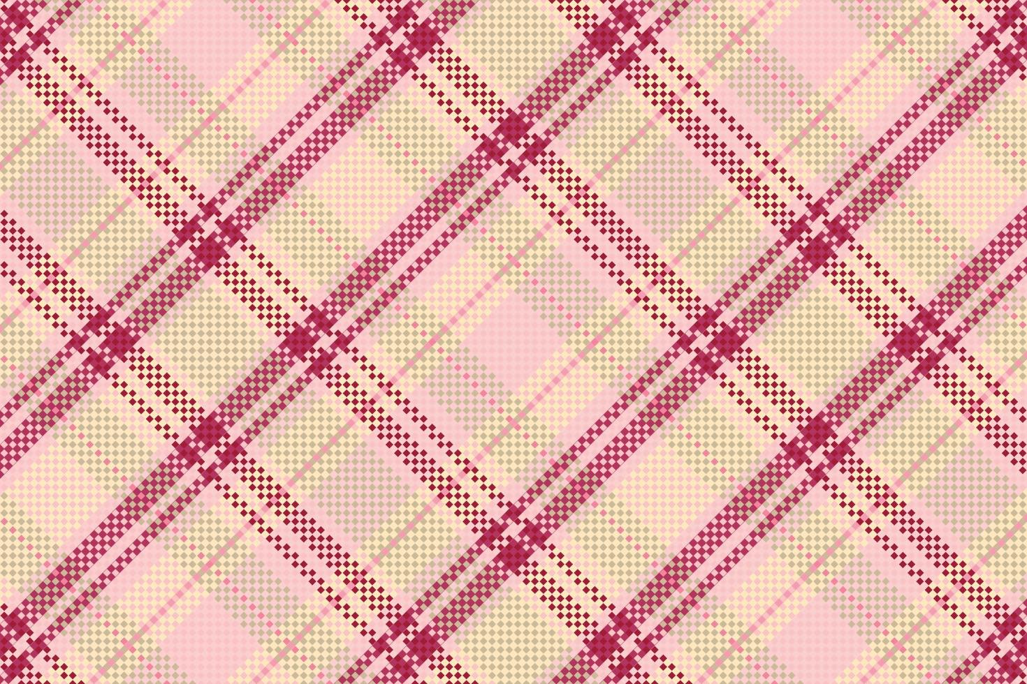 Tartan plaid pattern with texture and warm color. vector
