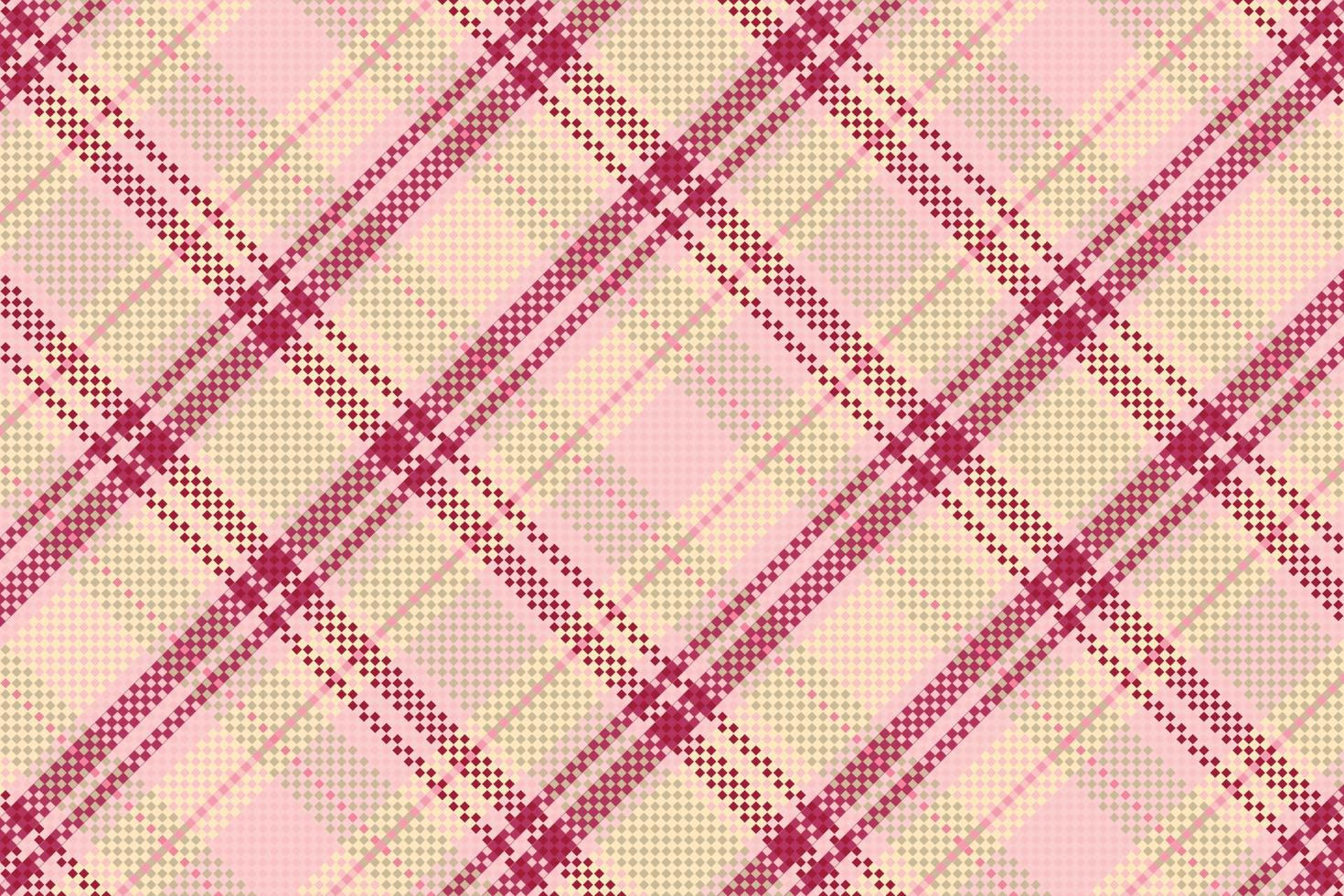 Tartan plaid pattern with texture and warm color. vector