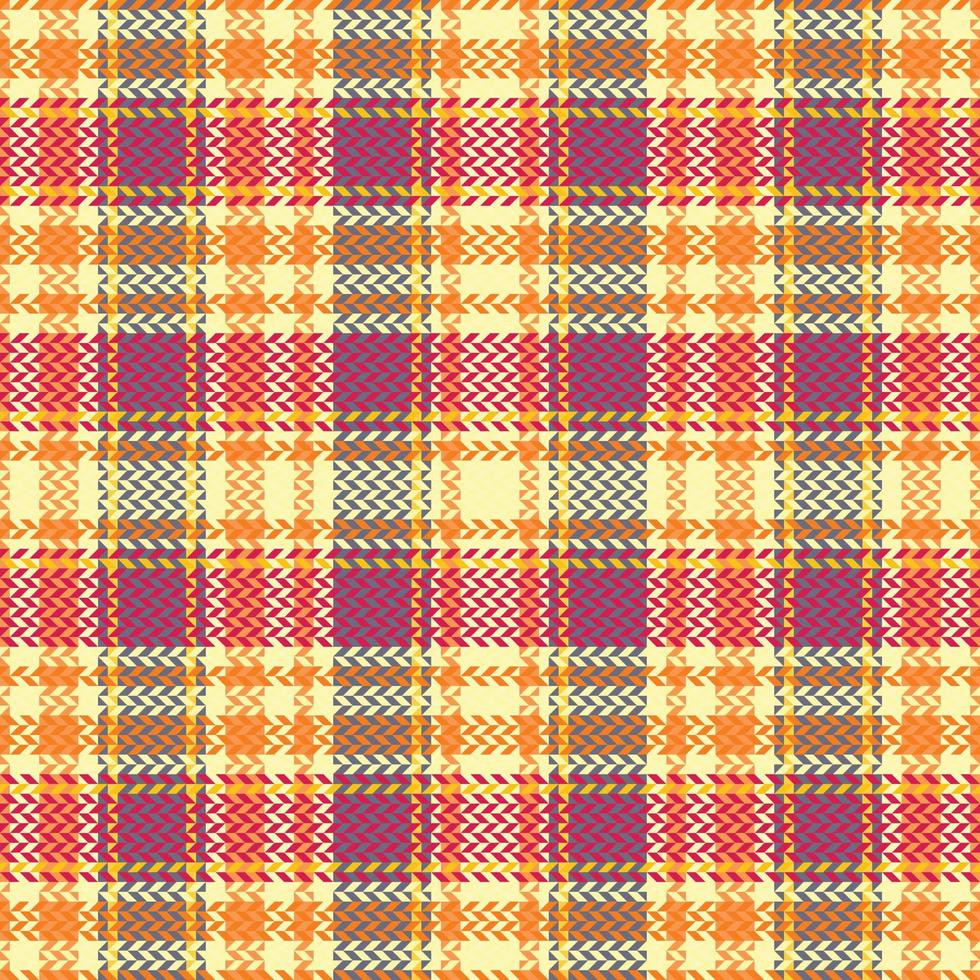 Tartan plaid pattern with texture and warm color. vector