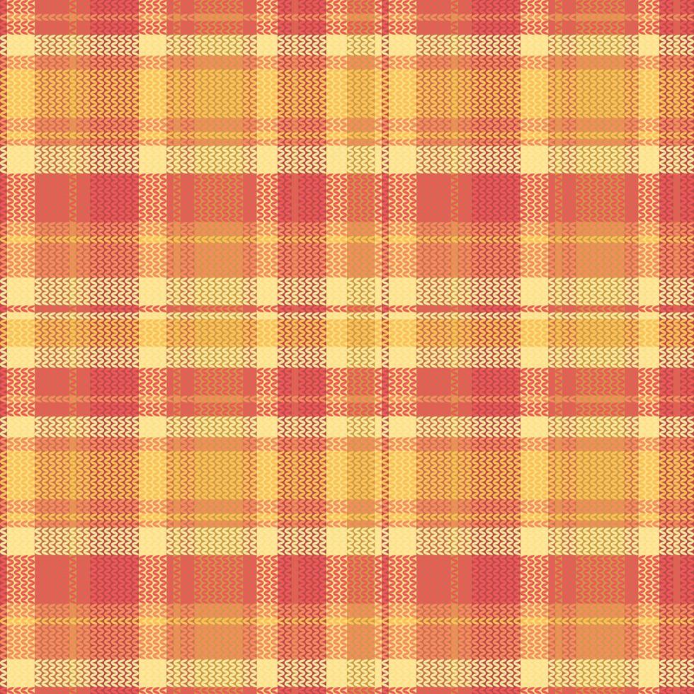 Tartan plaid pattern with texture and warm color. vector
