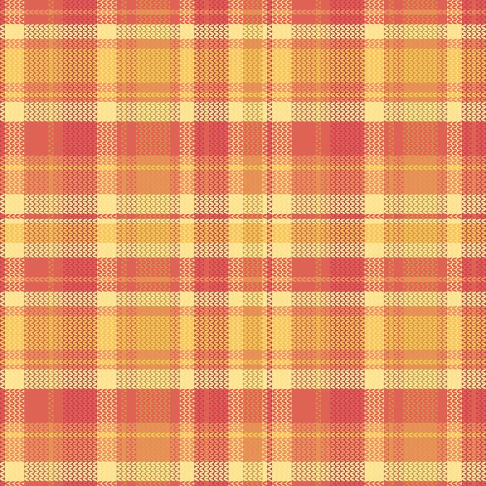 Tartan plaid pattern with texture and warm color. vector