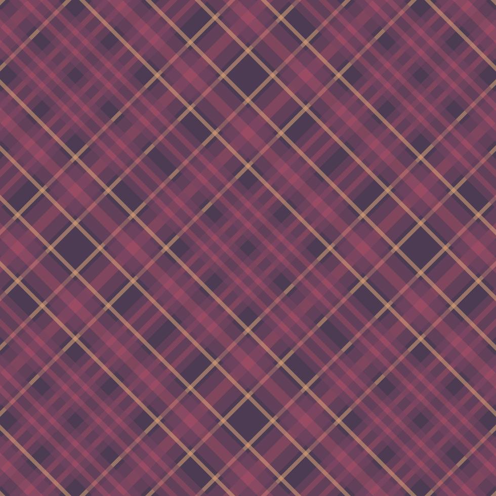 Tartan plaid pattern with texture and warm color. vector