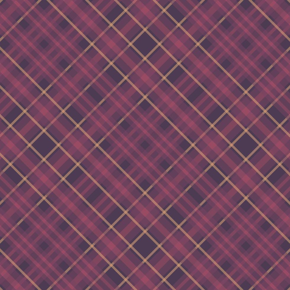 Tartan plaid pattern with texture and warm color. vector