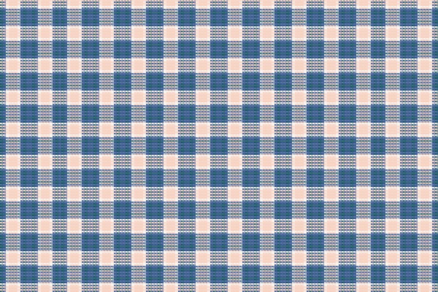 Tartan plaid pattern with texture and retro color. vector