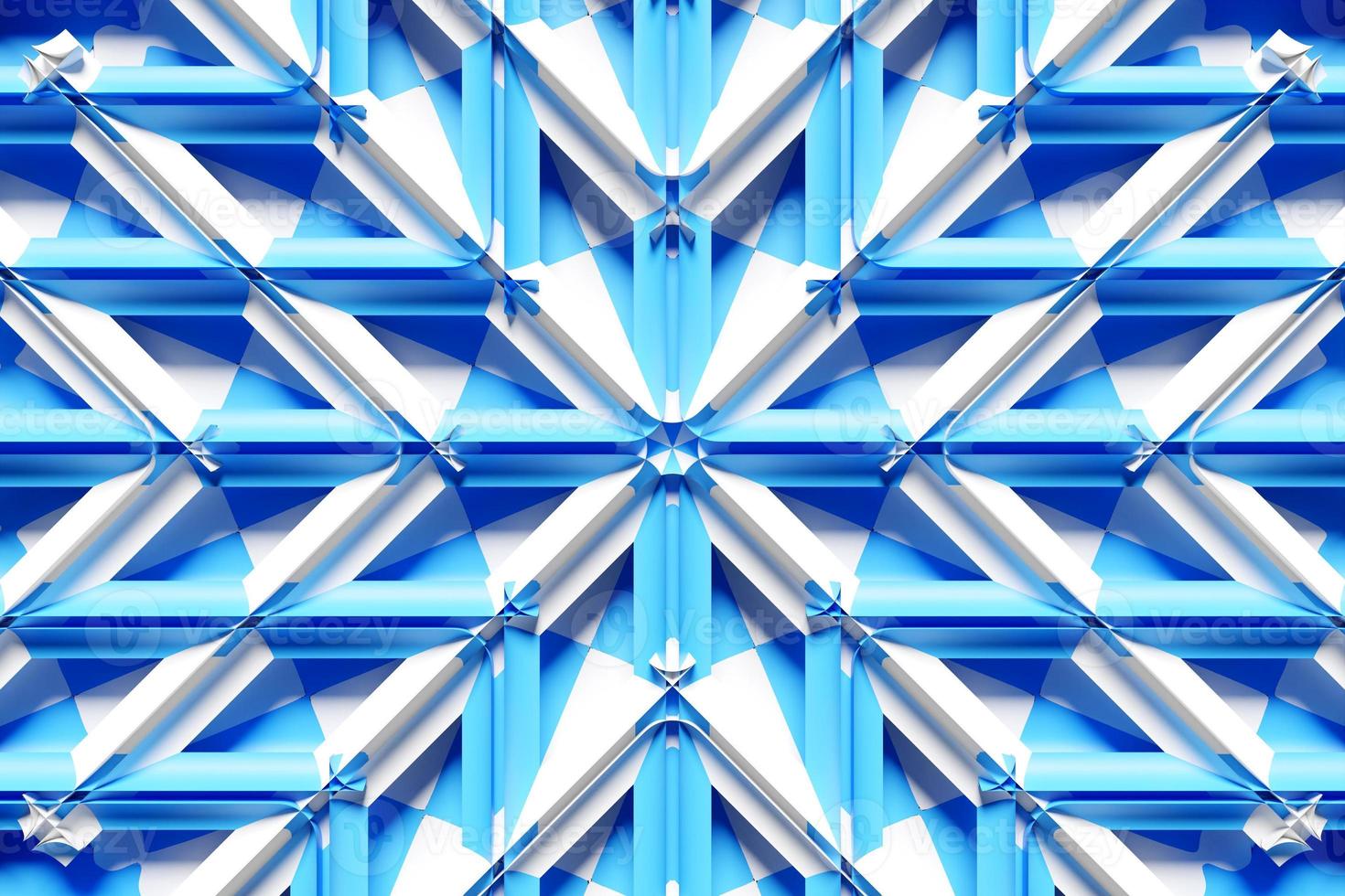3d Illustration  rows of  blue line  . Geometric background, weave pattern. photo