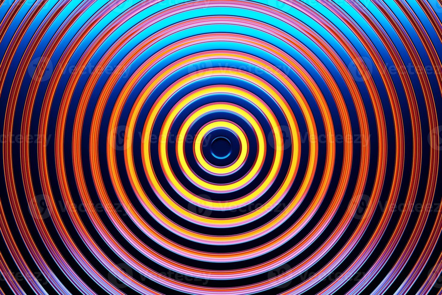 3D rendering abstract colorful  round fractal, portal. Round spiral. photo