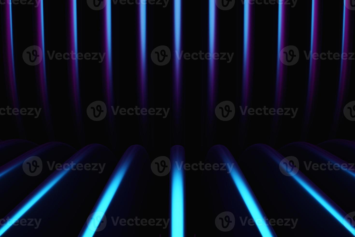 3d illustration of new  black  wall and similar  floor ,  grunge texture background photo