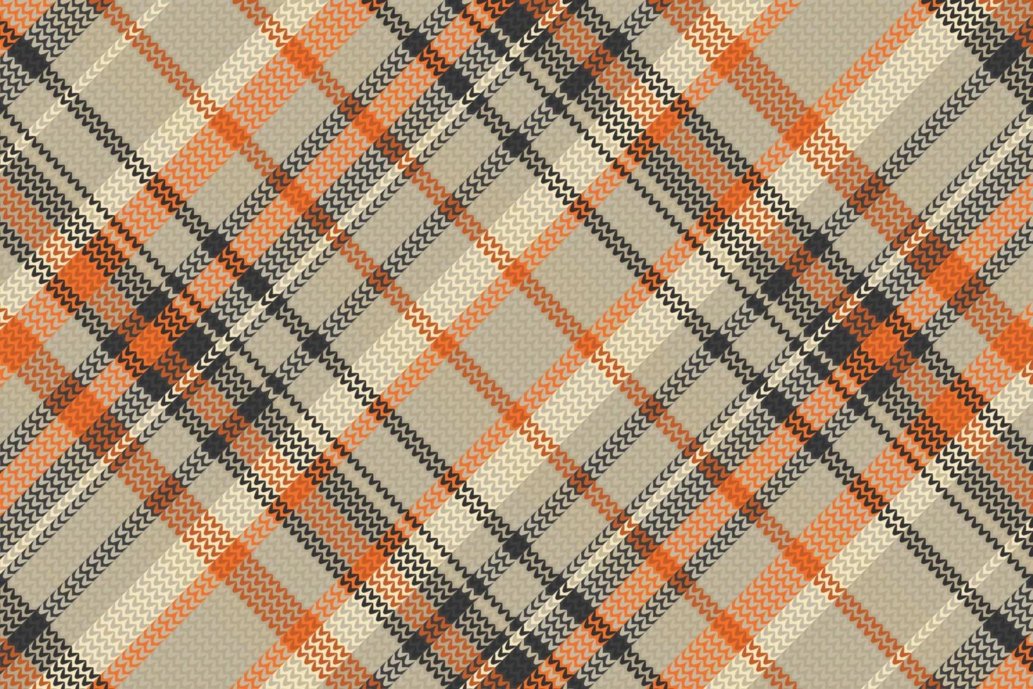 Tartan plaid pattern with texture and warm color. vector