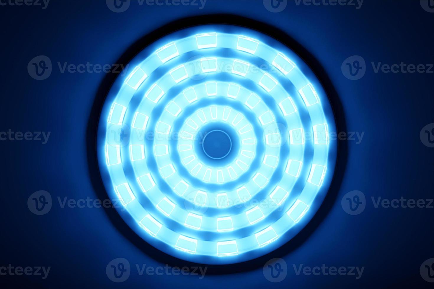 3D rendering abstract neon  round fractal, portal. Colorful round spiral. photo