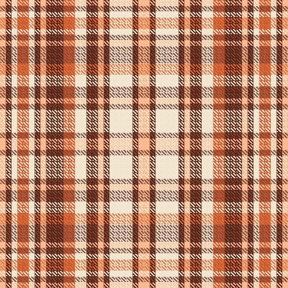 Tartan plaid pattern with texture and coffee color. vector