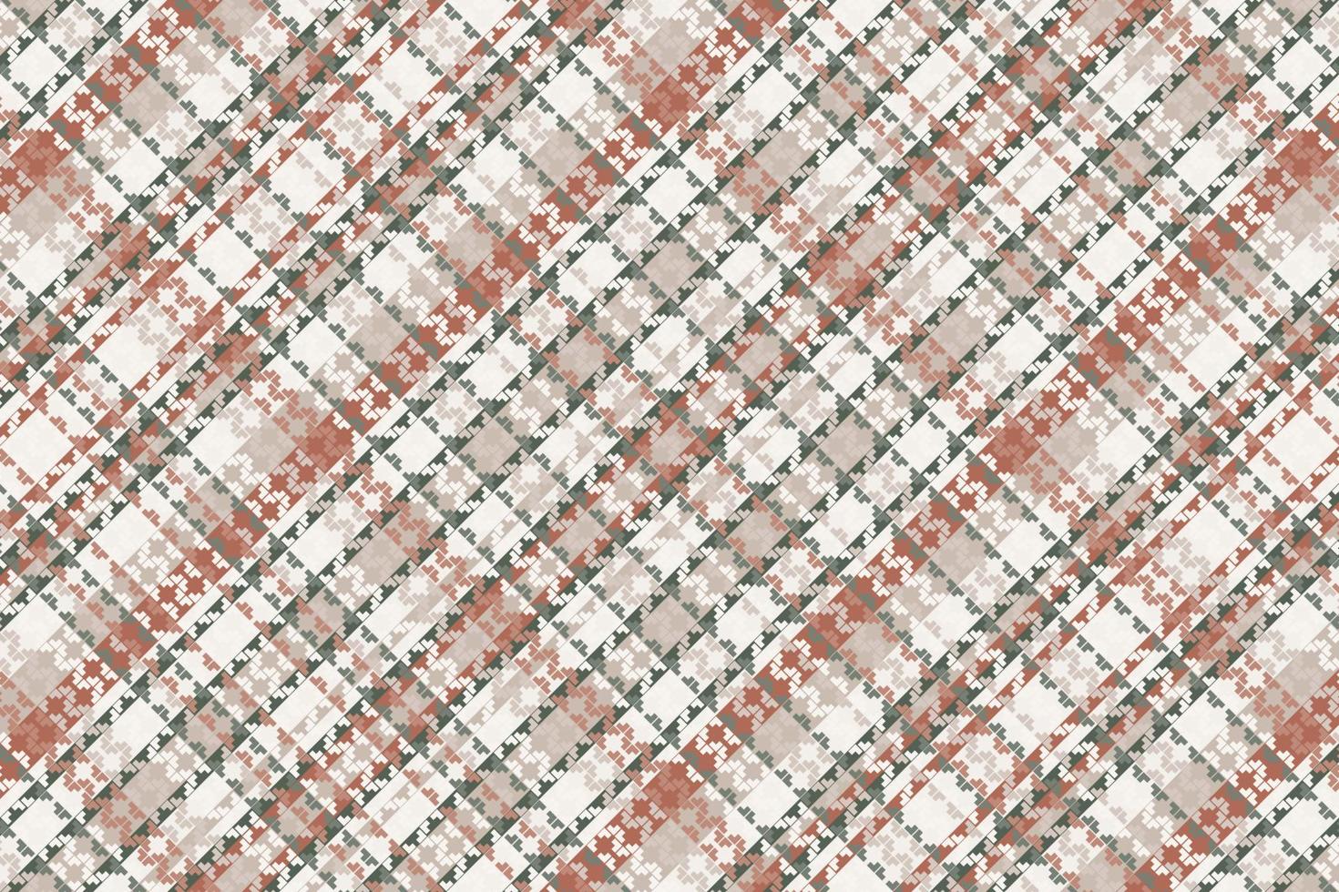 Tartan plaid pattern with texture and coffee color. vector