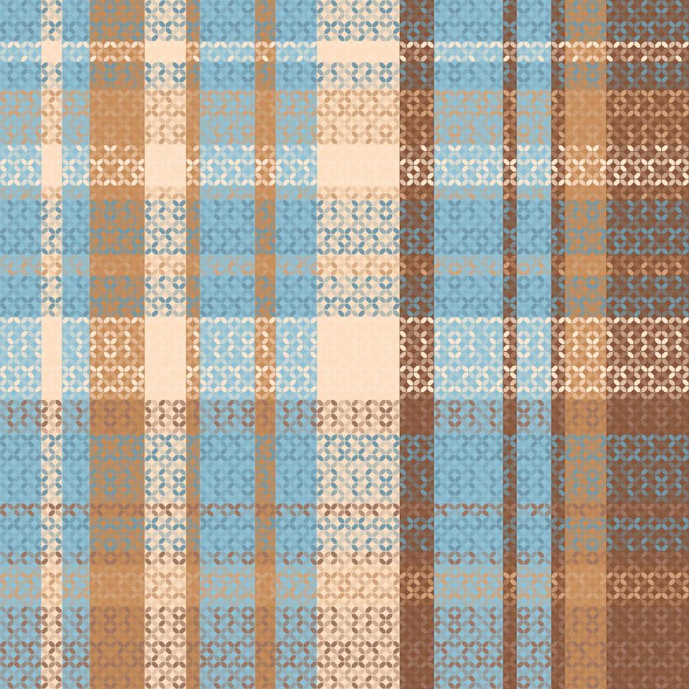 Tartan plaid pattern with texture and coffee color. vector