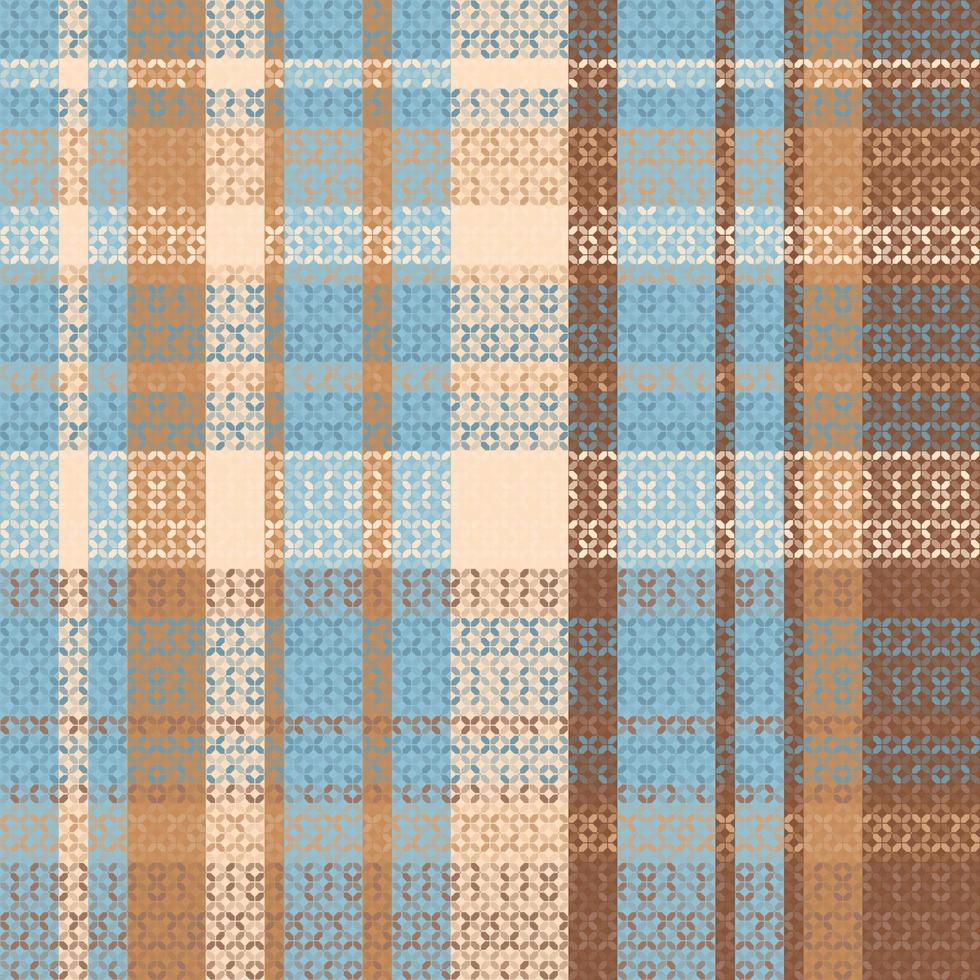 Tartan plaid pattern with texture and coffee color. vector